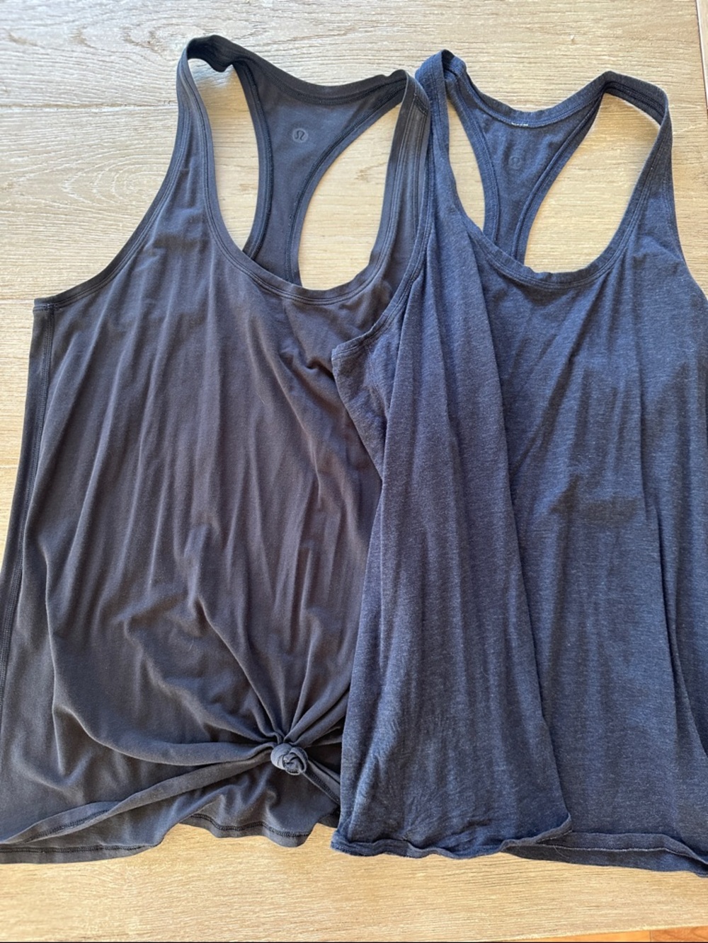 lululemon athletica Women's Dark Navy Charcoal & Black Racerback Tank Tops